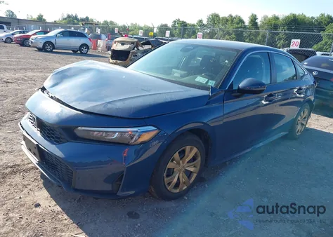 2025 Honda Civic Lx из США, поврежденный, VIN 2HGFE2F27SH569203